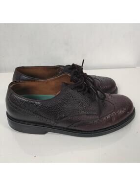Nunn Bush Men’s Brown Leather Wingtip Oxford Dress Shoes Size 8W